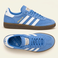 Light-blue Handball Spezial with cream background