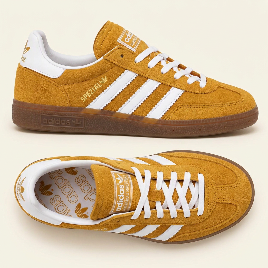 Mustard Handball Spezial with cream background